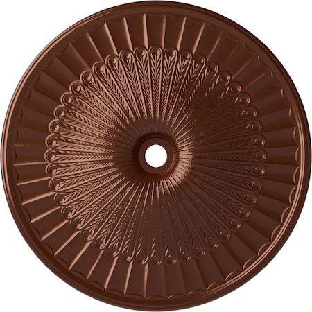 Ekena Millwork Galveston Ceiling Medallion (Fits Canopies up to 5 7/8"), 51"OD x 3 5/8"ID x 3 3/8"P, Copper Penny CM51GLCPS